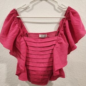 DO+BE Vibrant Pink Pleated Top